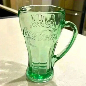 Vintage Coke Coca Cola Glass With Handle Mug Libbey Glass 14 oz